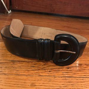 Vintage black leather belt